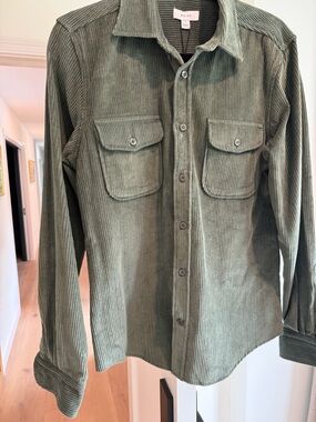Nordstrom Olive Green Ribbed Jacket